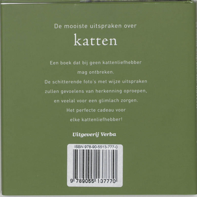 Achterkant van De mooiste uitspraken over katten