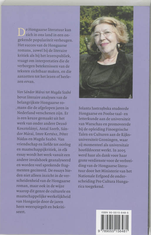 Achterkant van Van Sandor Marai tot Magda Szabo