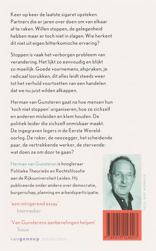 Achterkant van Stoppen