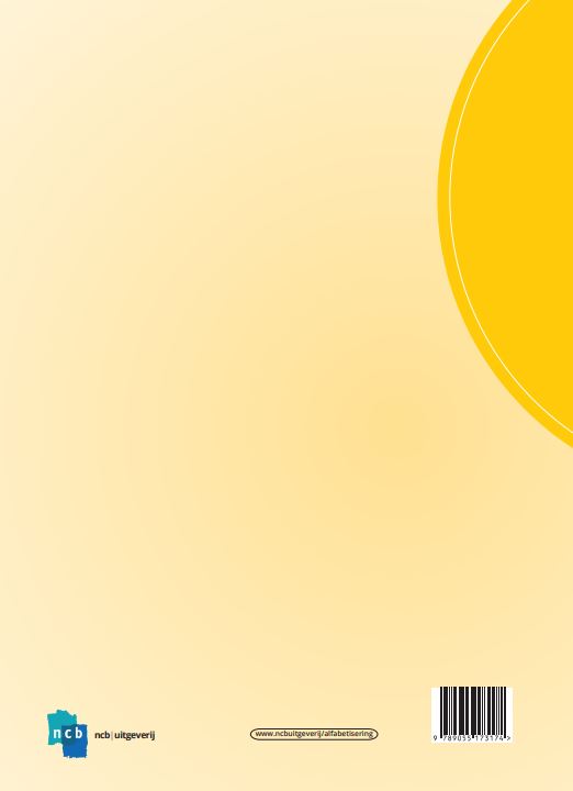 Achterkant van Nieuwe Start Alfabetisering Werkboek Alfa A Deel 4 + e-learning