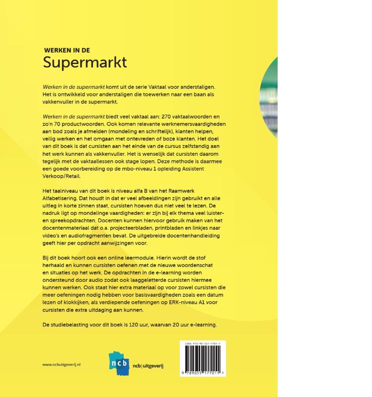 Achterkant van Werken in de Supermarkt