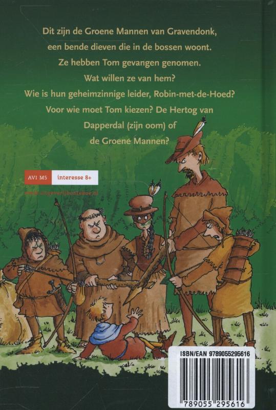 Achterkant van Robin met de hoed en de groene mannen