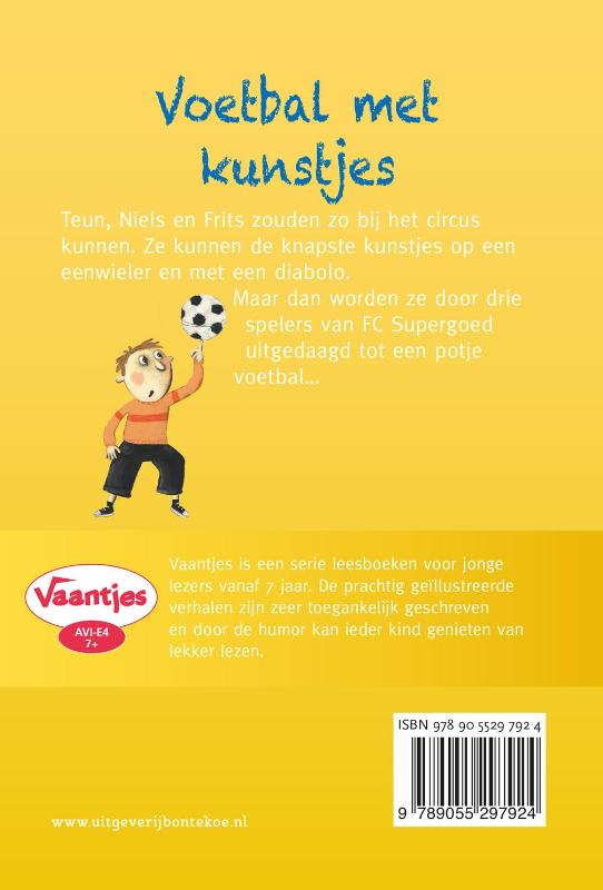 Achterkant van Voetbal met kunstjes