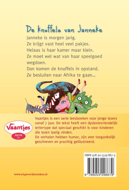Achterkant van De knuffels van Janneke