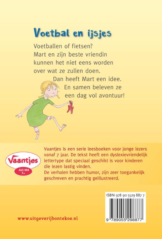 Achterkant van Voetbal en ijsjes
