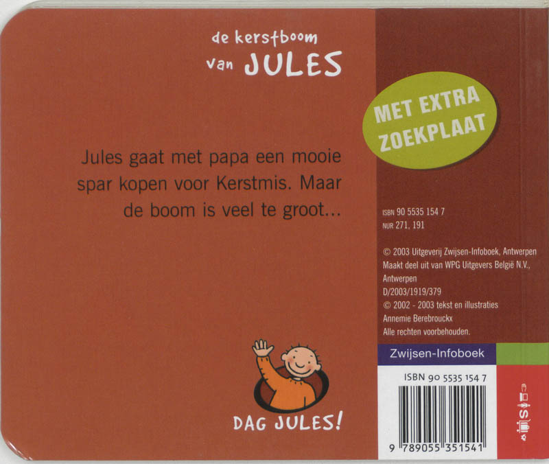 Achterkant van De kerstboom van Jules
