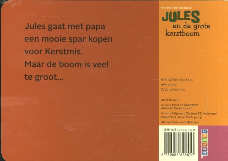 Achterkant van Jules en de grote kerstboom