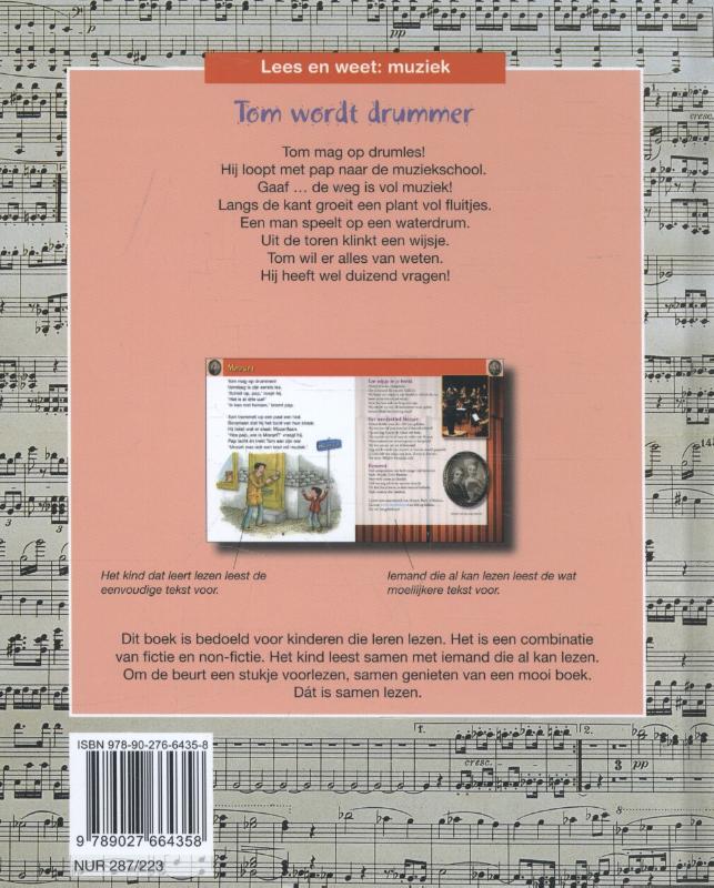 Achterkant van Tom wordt drummer