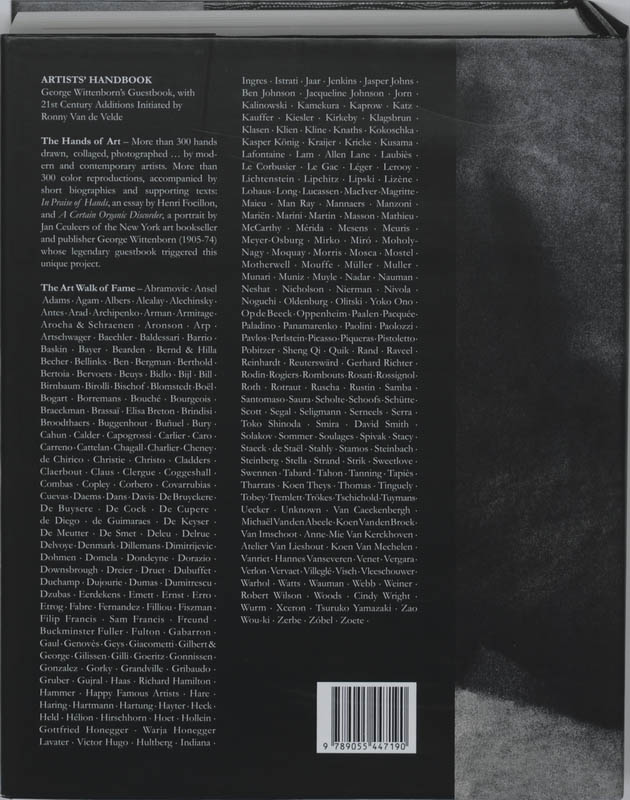 Achterkant van Artists' Handbook
