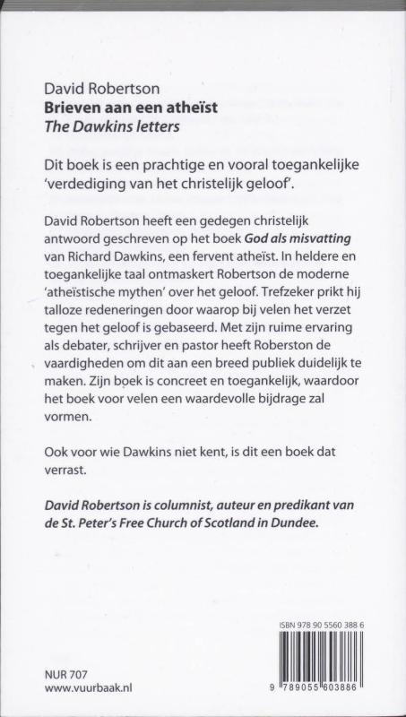 Achterkant van Brieven aan een atheist