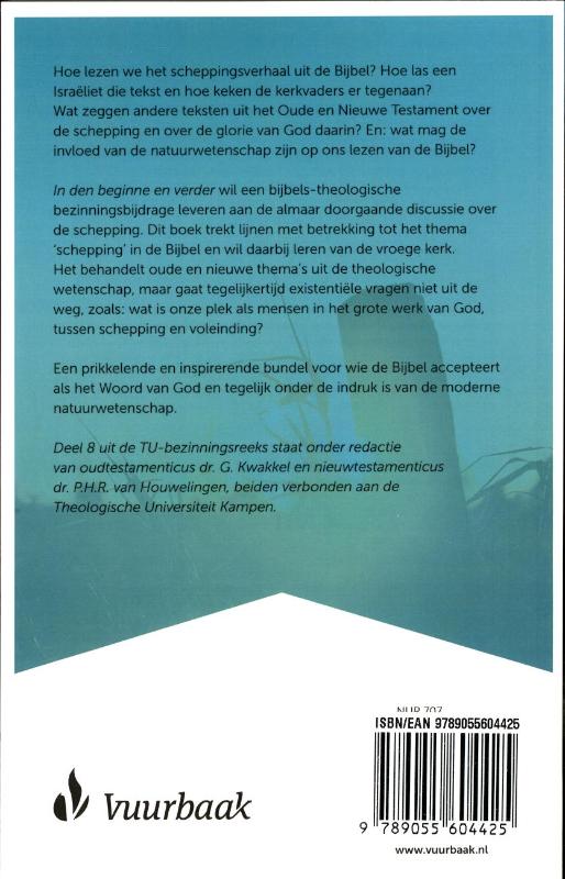 Achterkant van In den beginne en verder
