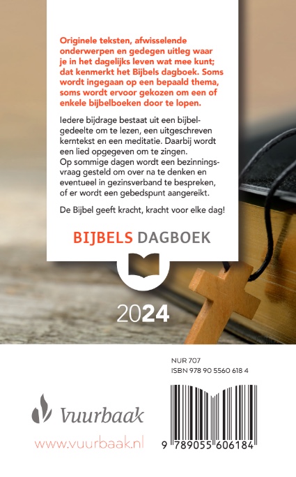 Achterkant van Bijbels dagboek 2024