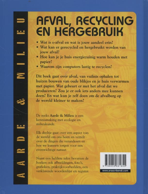 Achterkant van Afval, recycling en hergebruik