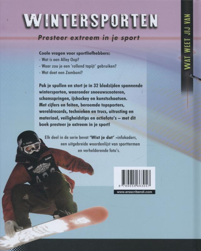 Achterkant van Wintersporten