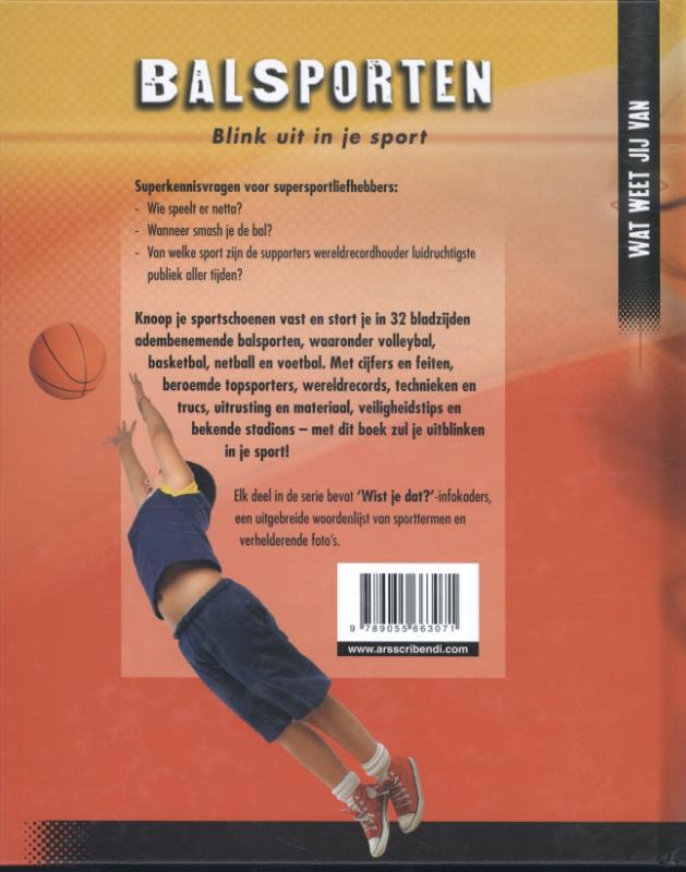 Achterkant van Bal sporten - Wat weet jij van (9-12 jaar)