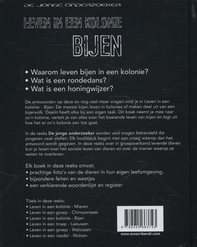 Achterkant van Leven in een kolonie bijen