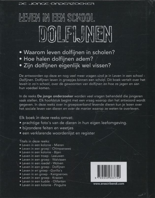 Achterkant van leven in een school dolfijnen