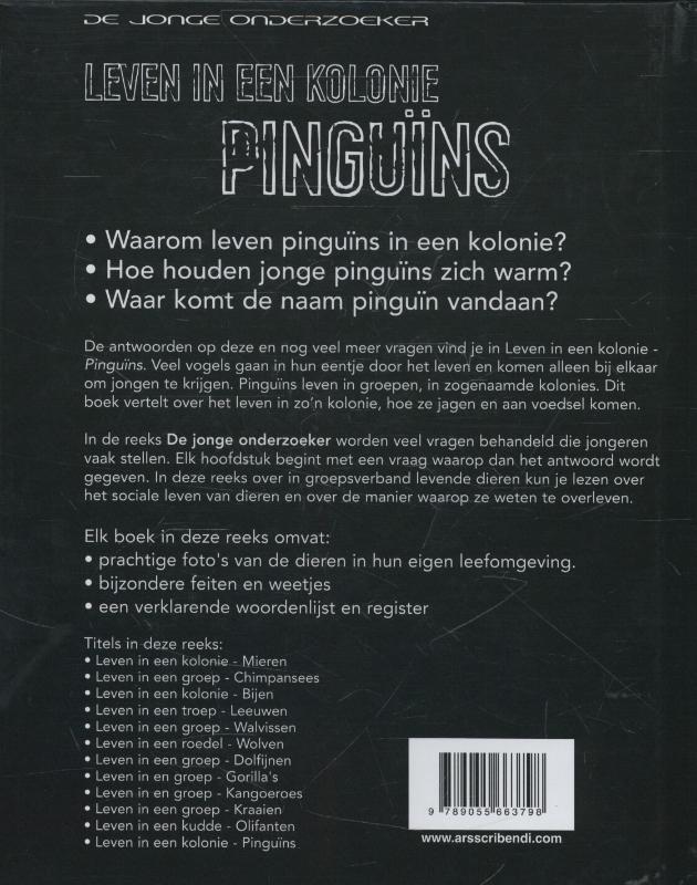 Achterkant van Leven in een kolonie pinguins
