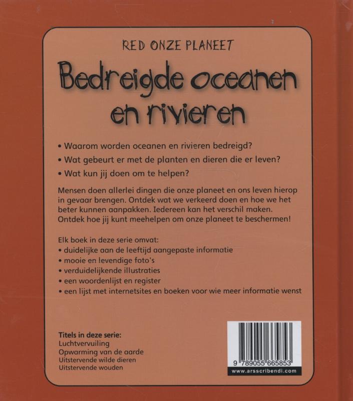 Achterkant van Bedreigde oceanen en rivieren