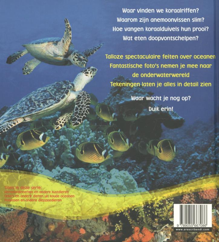 Achterkant van Anemonvissen en andere koraalrifdieren