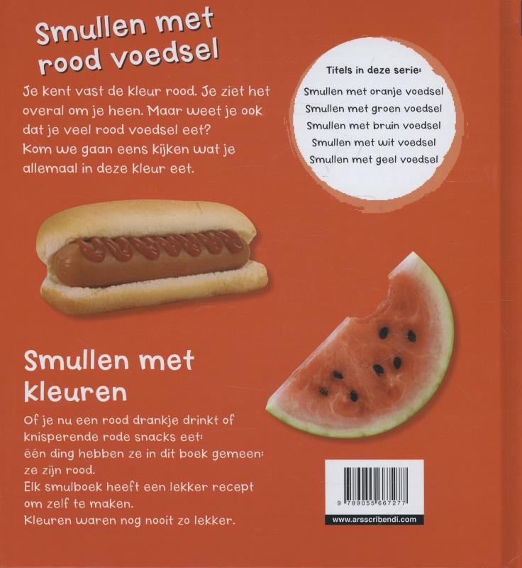 Achterkant van Smullen met rood voedsel