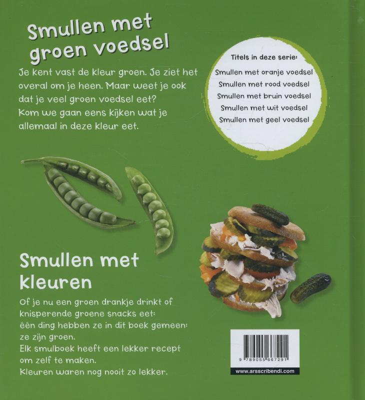 Achterkant van Smullen met groen voedsel