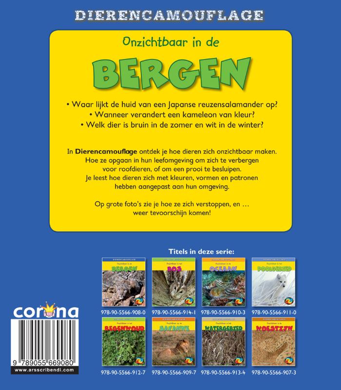 Achterkant van Onzichtbaar in de bergen