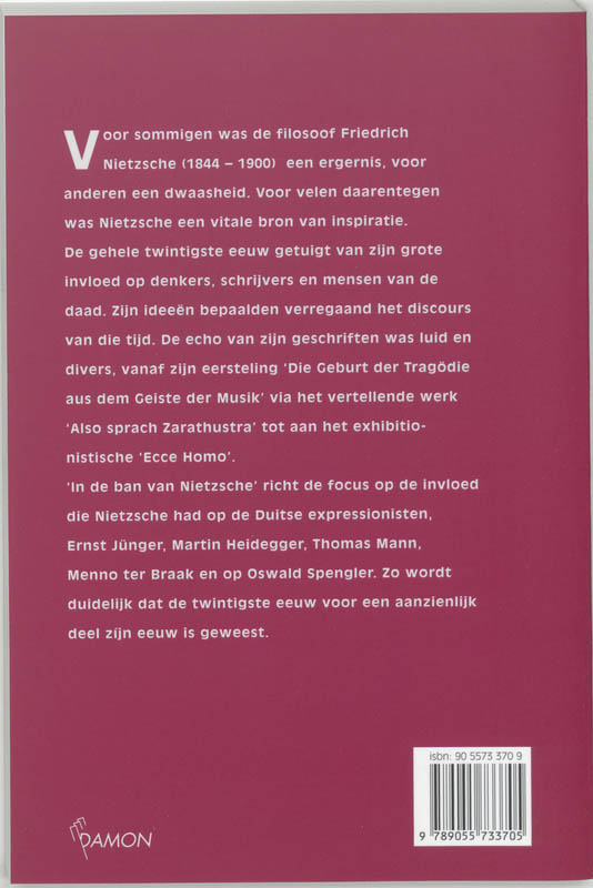Achterkant van In de ban van Nietzsche