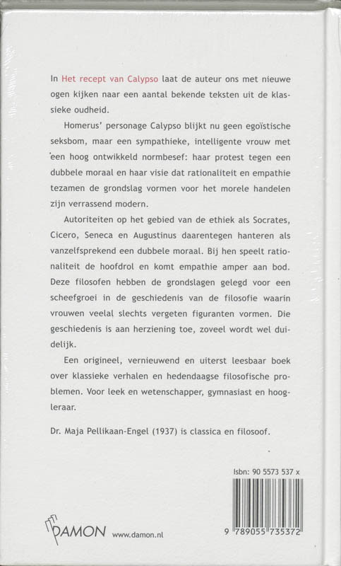 Achterkant van Het recept van Calypso