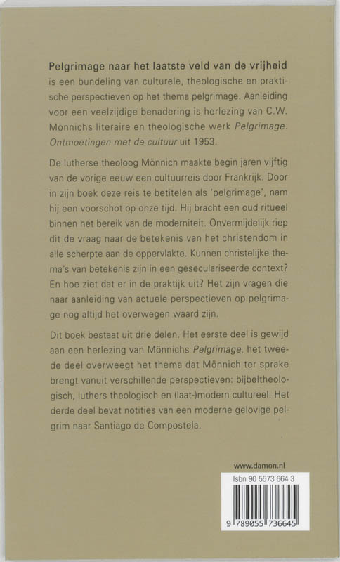 Achterkant van Pelgrimage naar het laatste veld van de vrijheid