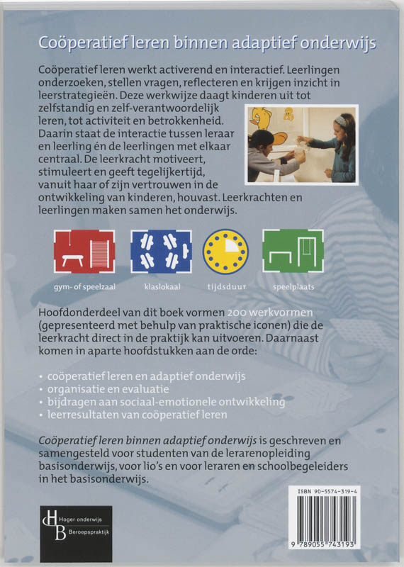 Achterkant van Cooperatief leren binnen adaptief onderwijs