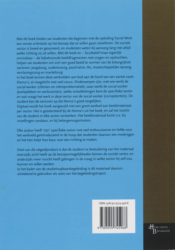 Achterkant van Oriëntatie op Social Work