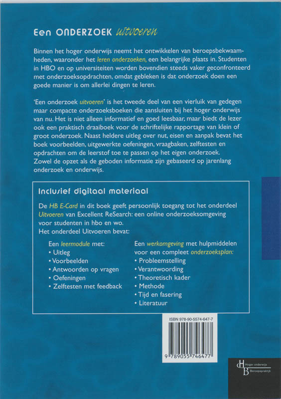 Achterkant van Een onderzoek uitvoeren