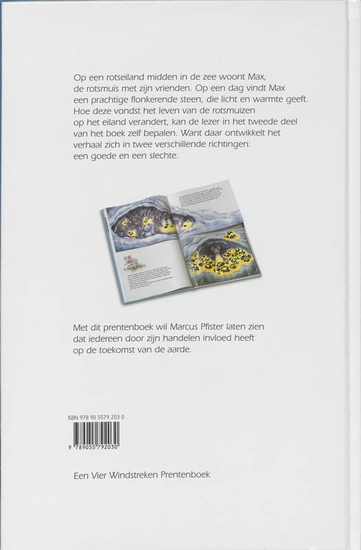 Achterkant van Max en de toverstenen