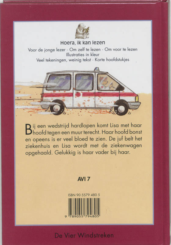 Achterkant van Lisa krijgt een ongeluk