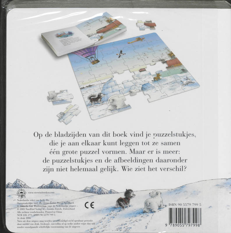 Achterkant van Puzzelboek de Kleine IJsbeer