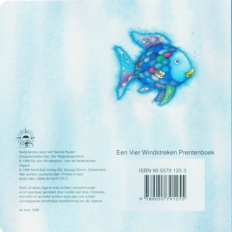 Achterkant van De mooiste vis van de zee kartonboek 3 ex