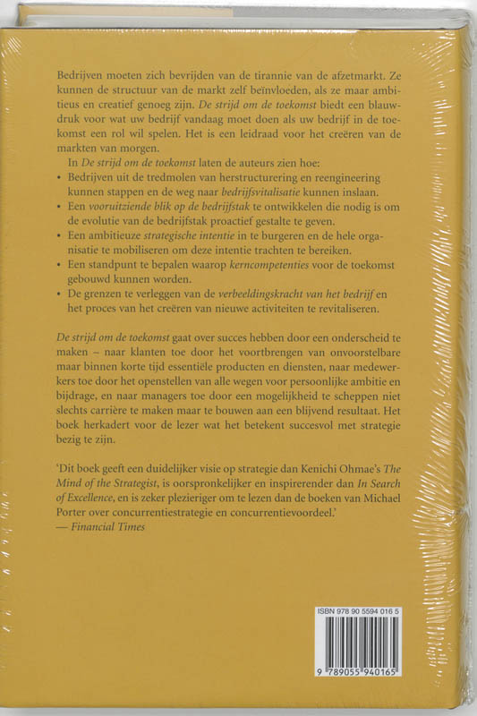 Achterkant van De strijd om de toekomst