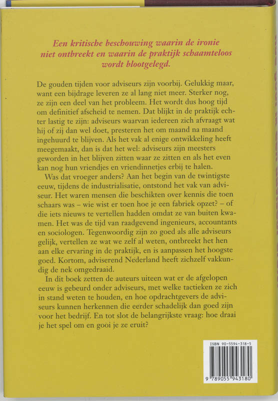 Achterkant van Hoe gooi ik een adviseur eruit