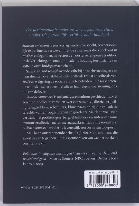 Achterkant van Stilte als antwoord