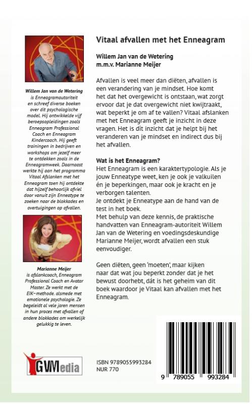 Achterkant van Vitaal afvallen met het Enneagram