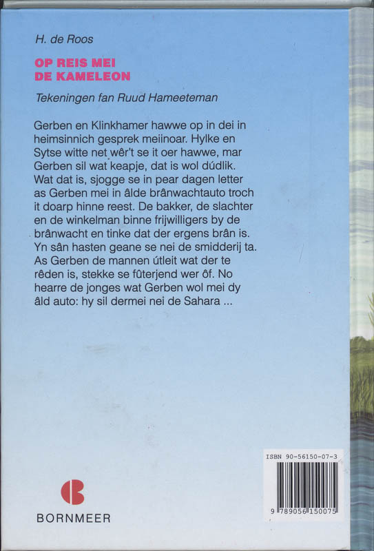Achterkant van Op reis mei de Kameleon