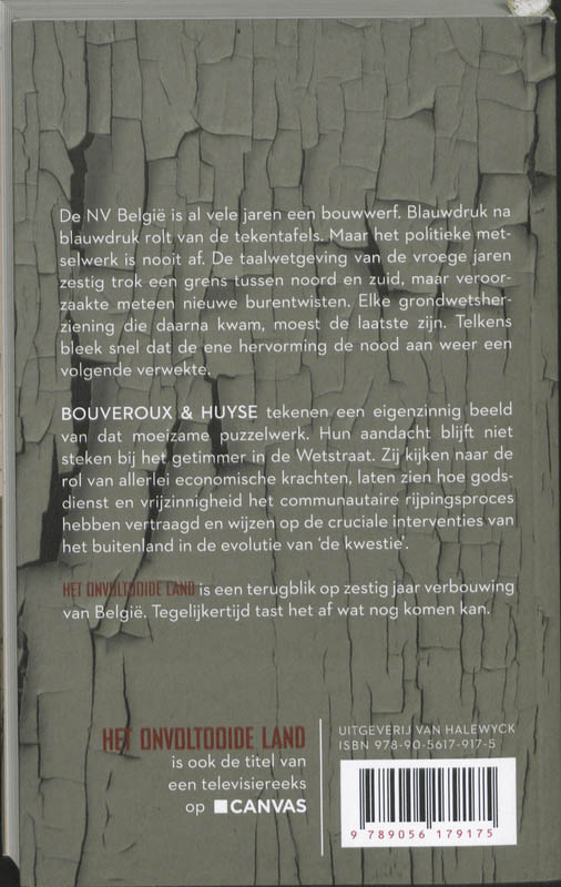 Achterkant van Het onvoltooide land