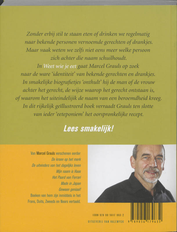 Achterkant van Weet wie je eet