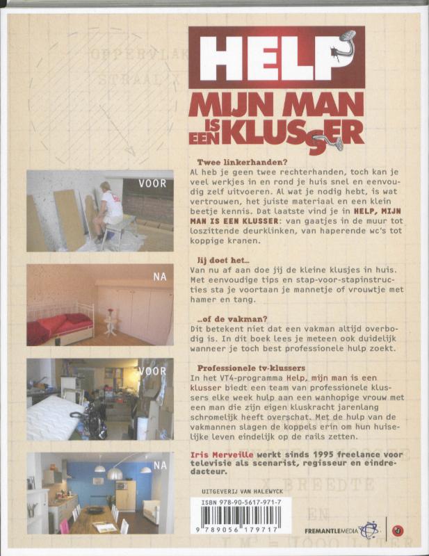 Achterkant van Help mijn man is een klusser