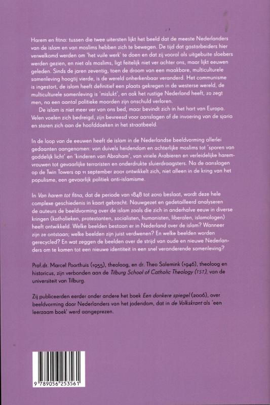 Achterkant van Van harem tot fitna