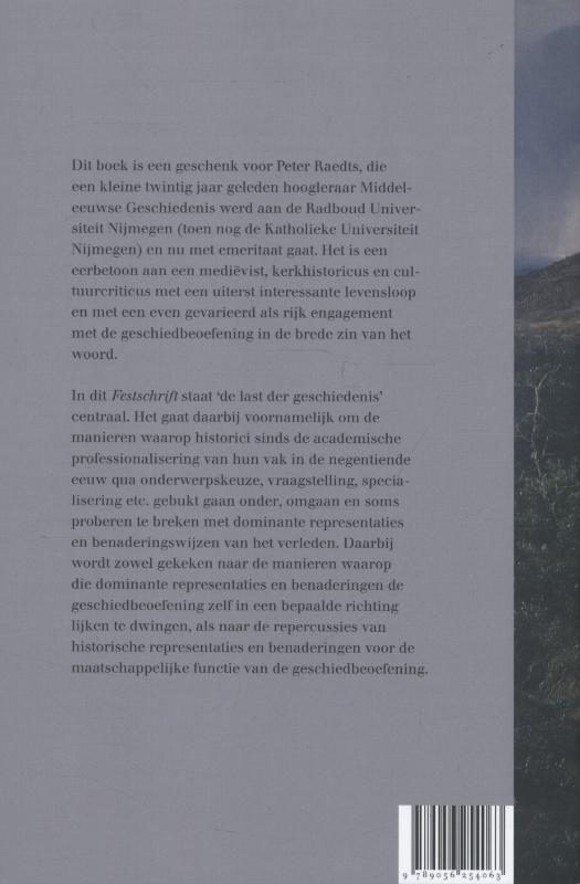 Achterkant van De last der geschiedenis