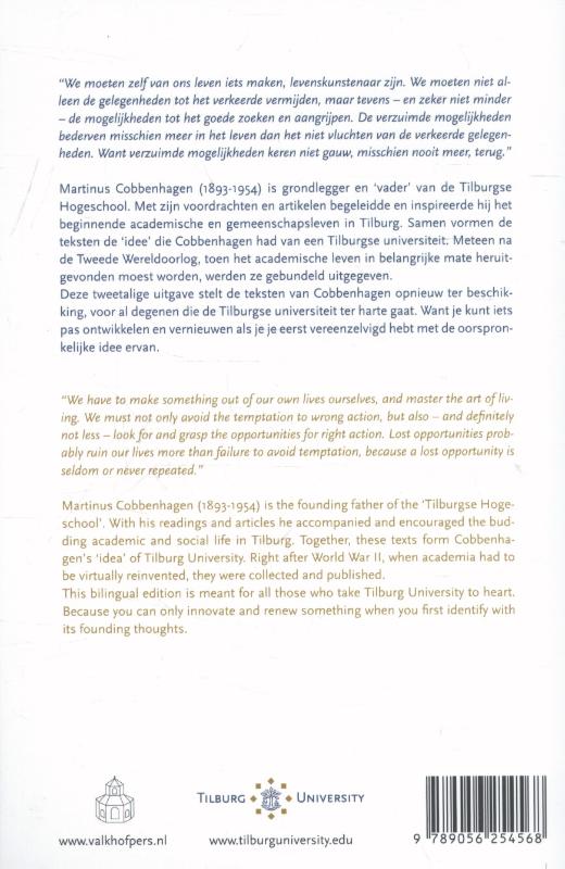 Achterkant van Cobbenhagen Essays