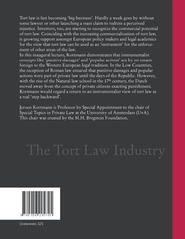 Achterkant van The tort law industry