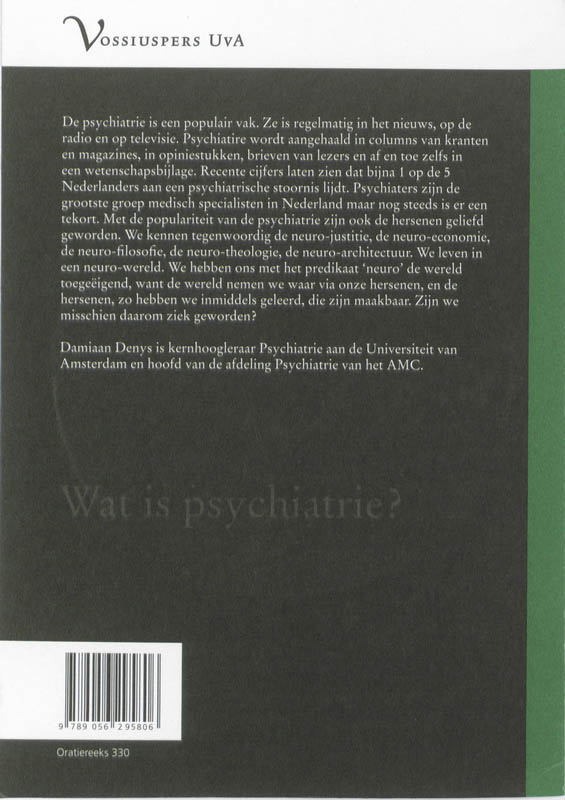 Achterkant van Wat is psychiatrie?